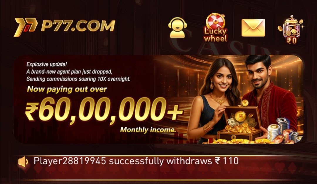 P77 India gaming app — Aviator, Teen Patti, Dragon Tiger and more